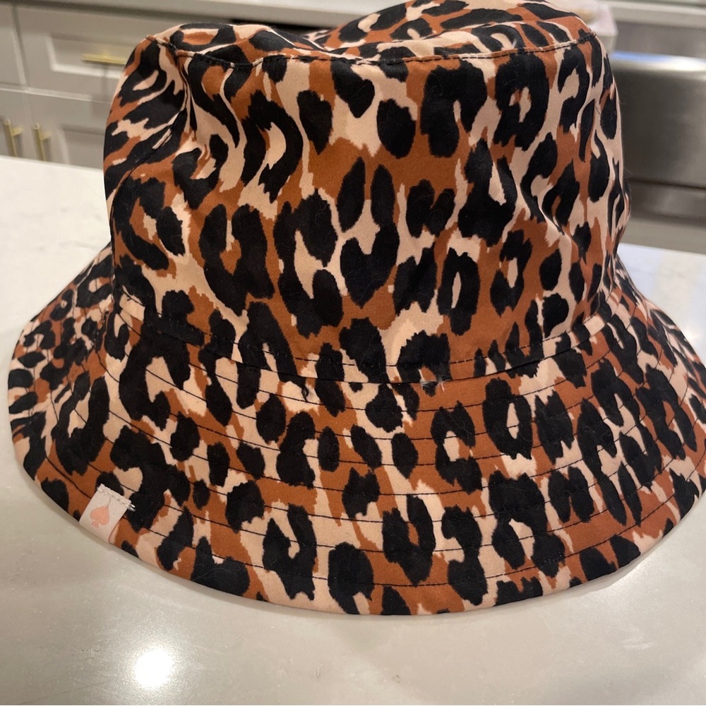 Kate Spade Cotton Shade Leopard Printed Bucket Hat - One Size KS1003744C NWT $78